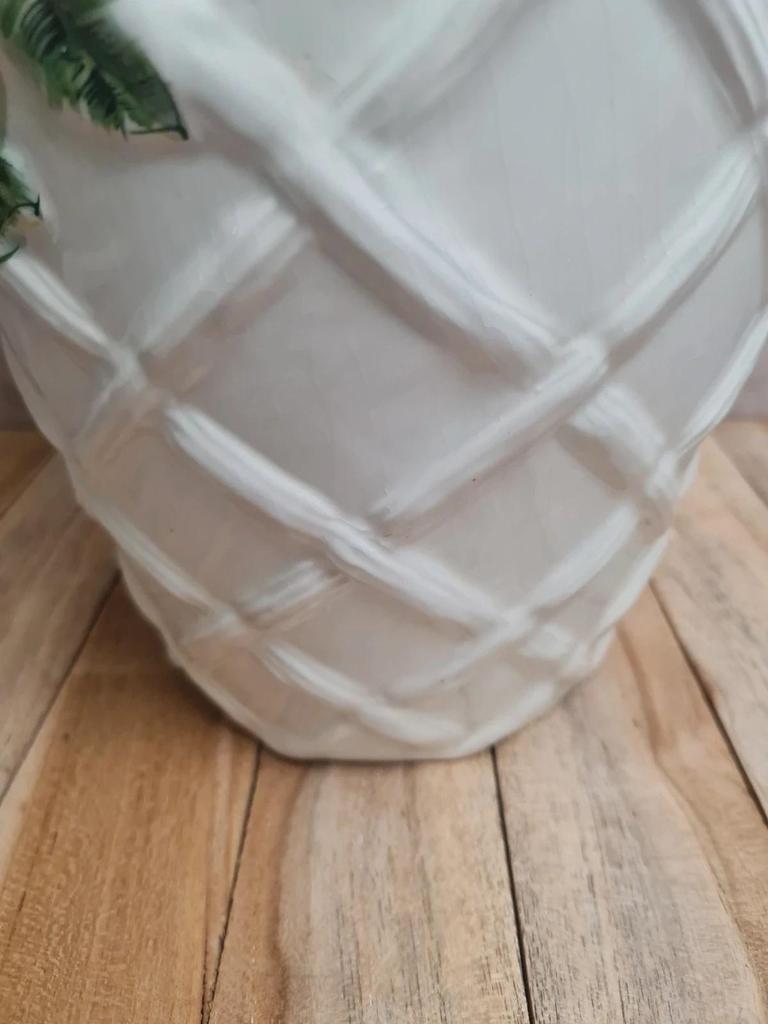 Grand vase vintage portugais Fg 🌿 Vase trompe-l’œil décor lierre en relief 🌿