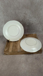 2 assiettes anciennes Gien décor bleu Bp motif paysage
