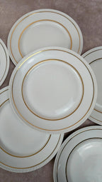 Lot de 6 assiettes plates anciennes porcelaine française