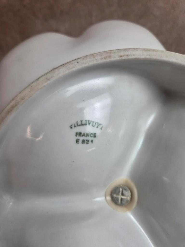 Serviteur 3 compartiments Pillivuyt France – décor Virginie signé Molling