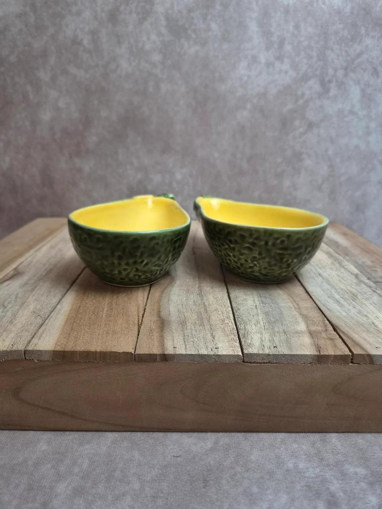 Lot de 2 raviers vintage en forme d’avocat