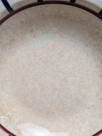 Plat creux ancien en terre de fer Hbcm modèle Béarn