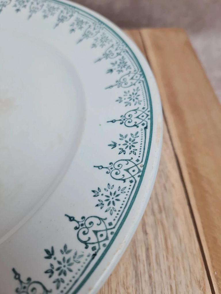 Compotier sur pied ancien Saint-amand modèle 4500 – décor vert délicat 🌿