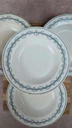 Lot de 4 assiettes creuses anciennes Gien – Terre de Fer modèle Austerlitz