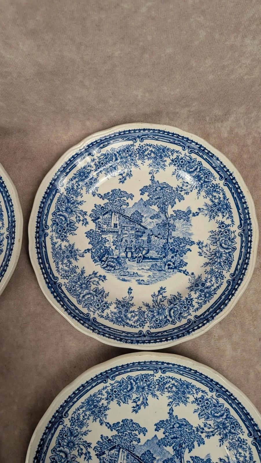 Lot de 6 assiettes à dessert Lunéville – modèle The Cottage