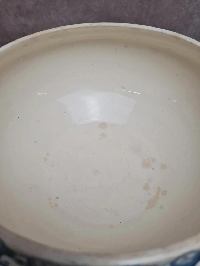 Soupière ancienne Gien modèle Chardon – Terre de fer bleu