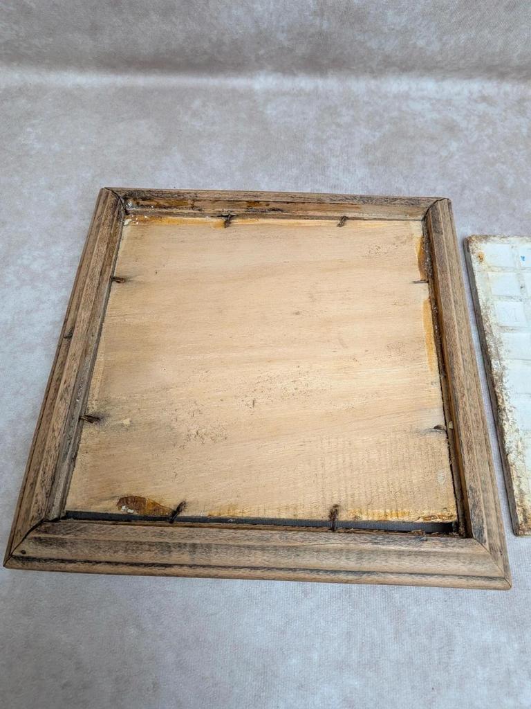 Dessous de plat ancien Terre de Fer Creil et Montereau décor oiseaux