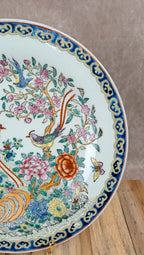 Assiette décorative chinoise oiseaux & fleurs