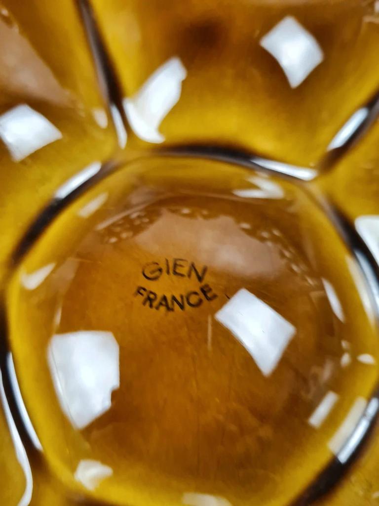 Lot de 8 assiettes à huîtres Gien, magnifique service vintage
