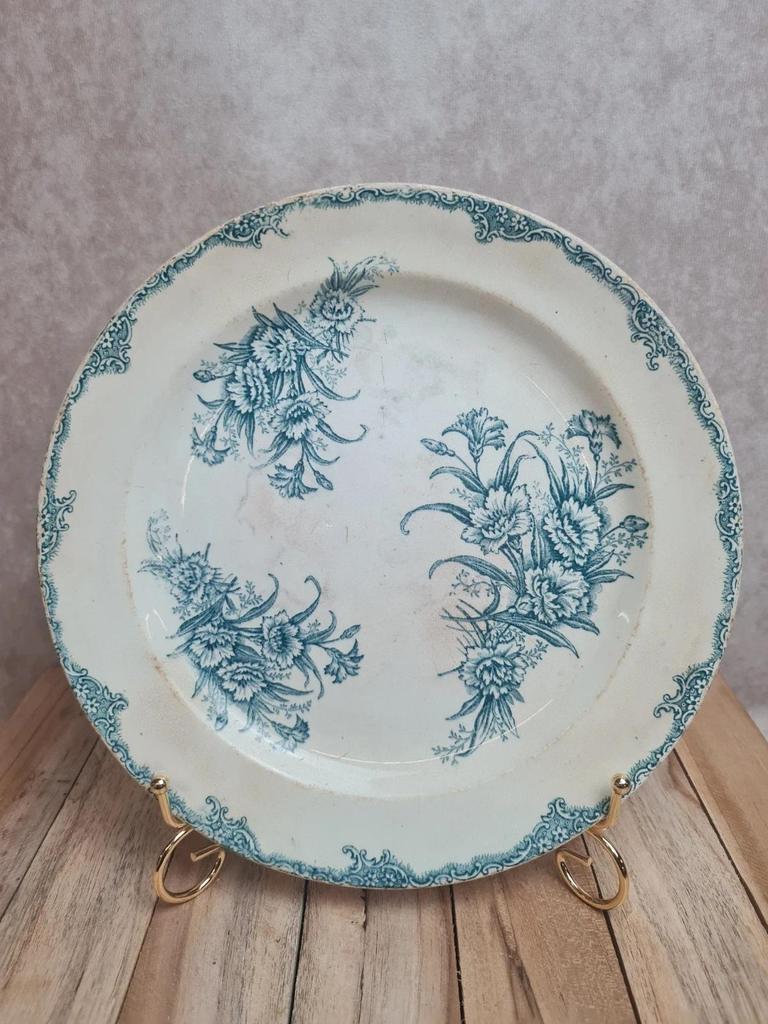 Grande assiette Terre de Fer Clairefontaine modèle Œillet 🌿