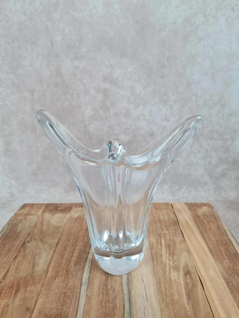 🌿 Vase en cristal signé Daum France 🇫🇷