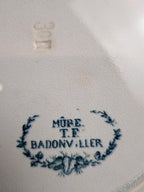 Assiette terre de fer Badonviller modèle Mûre – décor bleu