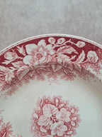 Assiette creuse Terre de Fer Sarreguemines modèle Jardinière rouge