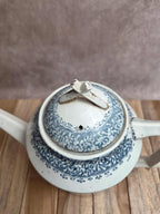 Théière Terre de fer Creil et Montereau Khiva décor bleu Xixe – rare