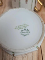 Lot de 6 tasses et soucoupes anciennes Limoges Drb – Art Déco doré 🌸