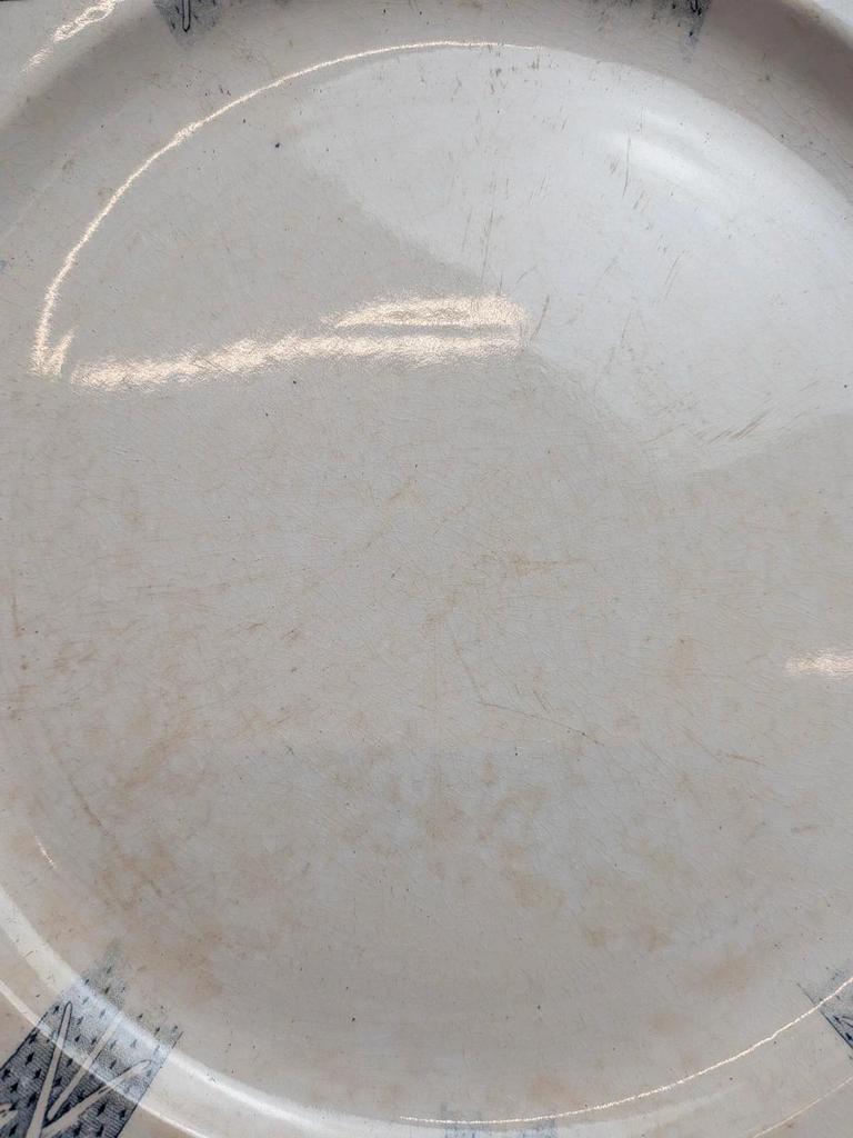 Plat ancien Terre de Fer Kg Lunéville modèle Sarah
