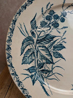 Assiette terre de fer Badonviller modèle Mûre – décor bleu