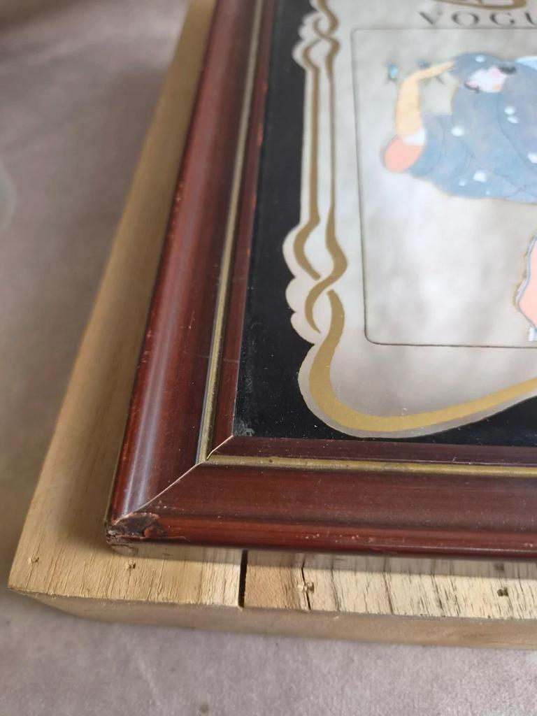 Miroir vintage Vogue style Art déco – décor femme élégante