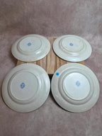Lot de 4 assiettes plates anciennes anglaises B.p.w.&m. Milan – Terre de fer