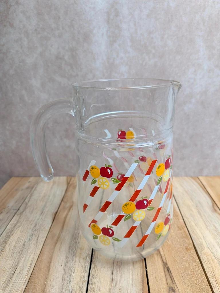 Pichet à citronnade vintage en verre – Fabriqué en France