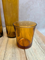 Lot de 4 verres ambrés vintage – Duralex