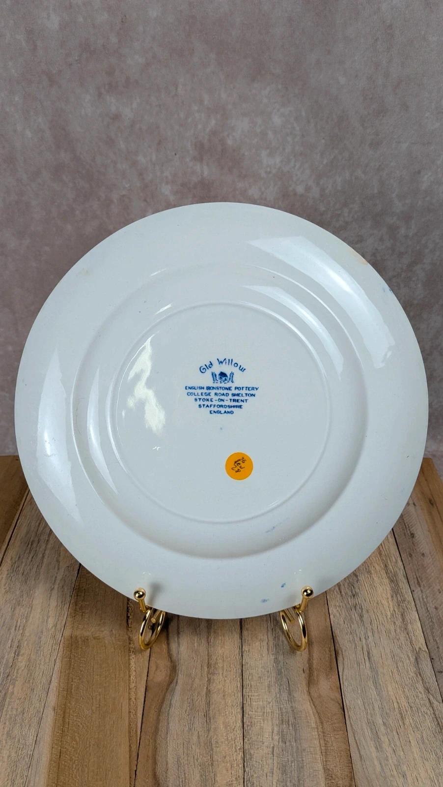 Assiette anglaise Old Willow bleu blanc