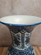 Vase vintage Delfia bleu et blanc – Grand modèle floral – Esprit Delft / hollandais 💙