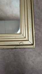 Miroir ancien style Louis-philippe doré patiné