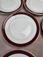 Lot de 12 assiettes à dessert Digoin Sarreguemines “rubis”