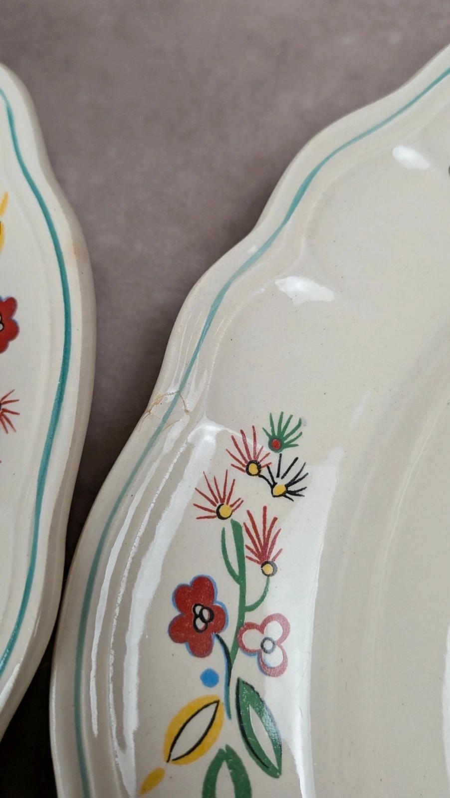 Lot de 5 assiettes creuses Salins décor oiseaux