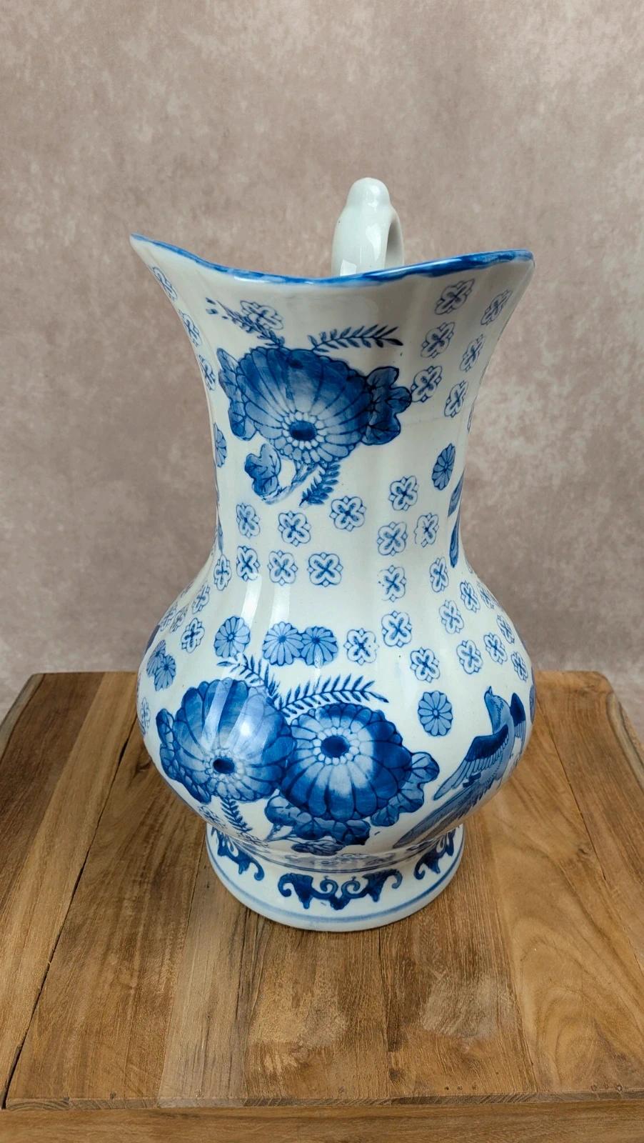 Ensemble de toilette ancien d’inspiration asiatique – Bassine & cruche