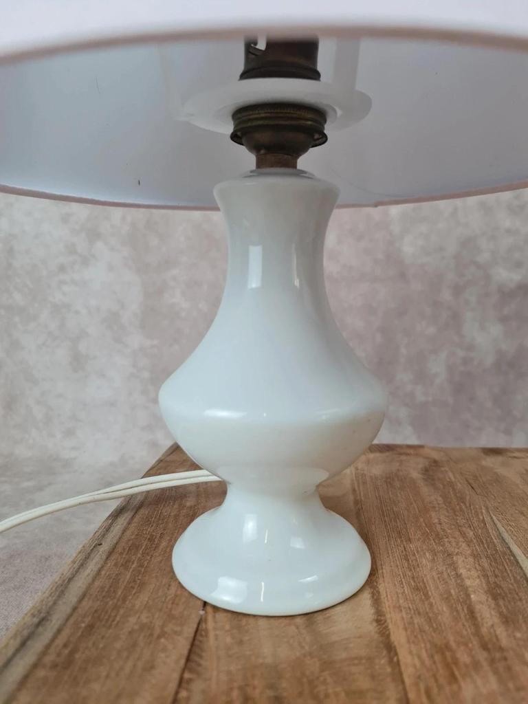 🌿 Duo de lampes vintage en porcelaine blanche – douille à baïonnette 🌿