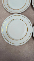 Lot de 6 assiettes à dessert anciennes porcelaine française liseré doré