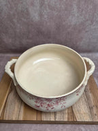 Soupière ancienne Gien “fleurs d’automne” 🌸 Terre de fer vintage
