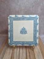 Dessous de plat ancien Creil et Montereau modèle Henry Ii – Terre de fer bleue
