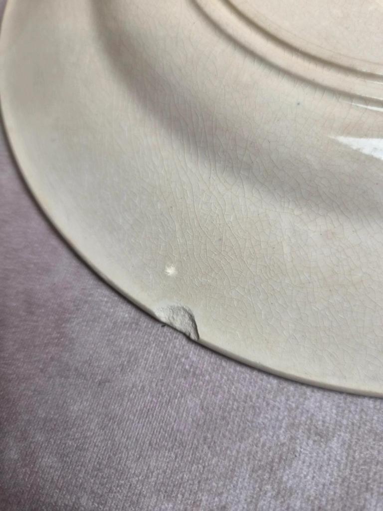 Lot de 6 assiettes plates anciennes Gien – Terre de Fer – modèle Bengale