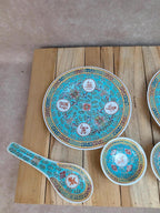 Service chinois vintage pour 2 personnes – porcelaine Mun Shou