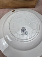 Lot de 6 assiettes creuses dépareillées vintage Terre de Fer & faïence ancienne