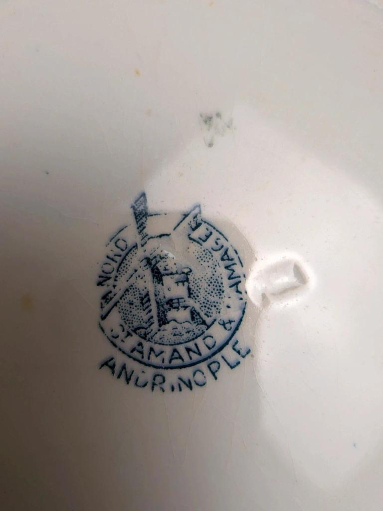 Lot de 5 assiettes plates Terre de Fer St Amand modèle Andrinople