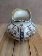 Ancien pot à lait Sarreguemines U&c – Terre de fer – Modèle Derby polychrome