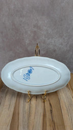 Petit plat ovale Lunéville – Toile de Jouy bleue