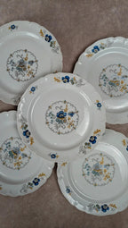 Lot de 5 assiettes à dessert anciennes Limoges U.l.i.m