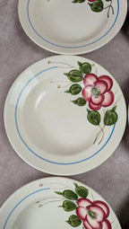 Lot de 9 assiettes creuses Sarreguemines modèle Liliane