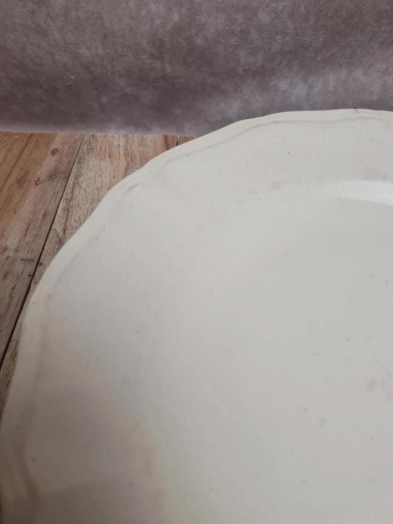 Assiette sur pied / compotier Sarreguemines ancien terre de fer 24,5 cm 🤍