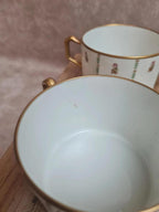 Lot de 6 tasses et soucoupes anciennes Limoges Drb – Art Déco doré 🌸