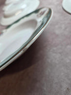 7 assiettes creuses Digoin Sarreguemines Champagne – Porcelaine opaque – Terre de fer vintage