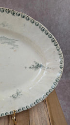 Grand plat ancien Gien – modèle Océan