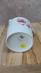 Petit pot à lait en porcelaine de Limoges B&c décor floral rose