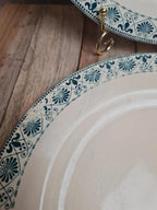 Lot de 2 assiettes plates anciennes Terre de Fer Salins modèle Celtic 💙