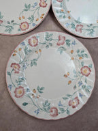 Lot de 5 assiettes plates Churchill Briar Rose – Faïence anglaise vintage
